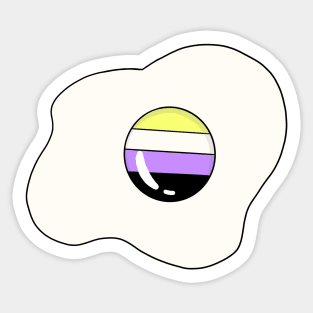 Non-Binary Pride Egg Sticker